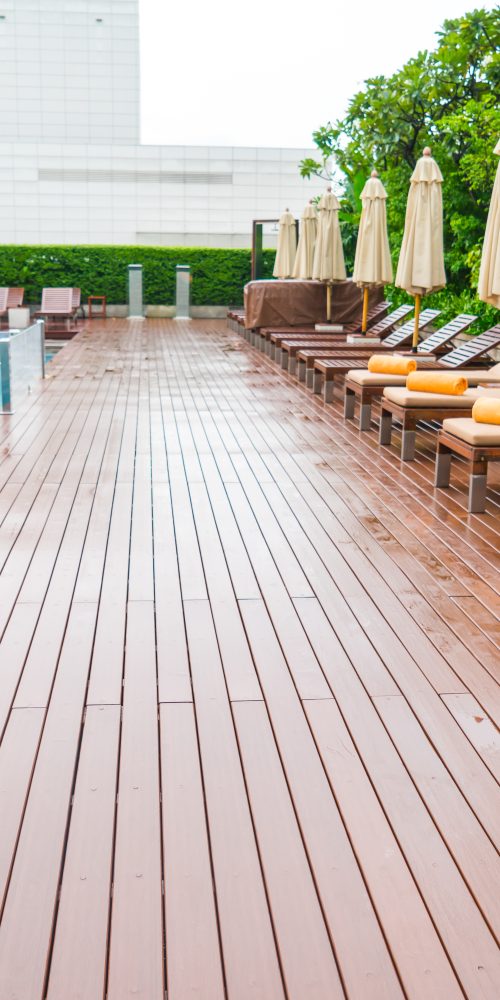 Swimming pool with relaxing seats